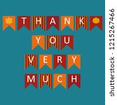 thank you very much sign text... | Shutterstock .eps vector #1215267466
