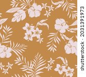 hibiscus floral stencil... | Shutterstock .eps vector #2031391973