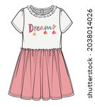 girls and teens fashion dress | Shutterstock .eps vector #2038014026