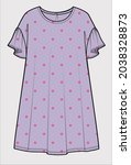 polka knit dress for women and... | Shutterstock .eps vector #2038328873
