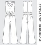 Cowl Neck Jumpsuit With Wide...