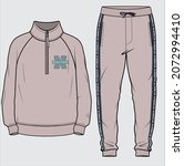 jogger and sweat shirt set for... | Shutterstock .eps vector #2072994410