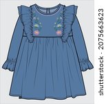 thread embroidery design... | Shutterstock .eps vector #2075663623