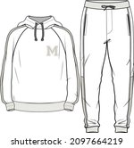 jogger and sweat shirt set for... | Shutterstock .eps vector #2097664219
