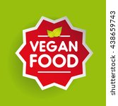 vegan food label vector | Shutterstock .eps vector #438659743