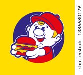 Burger Delivery Boy Mascot...