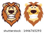 set cute lion head mascot for... | Shutterstock .eps vector #1446765293