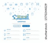 logistics web page template.... | Shutterstock .eps vector #1570244029