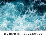 Abstract blue sea water with...