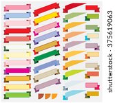 colorful ribbon and banner... | Shutterstock .eps vector #375619063