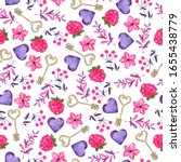 seamless pattern with flowers ... | Shutterstock . vector #1655438779
