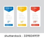 vector pricing table for... | Shutterstock .eps vector #339834959