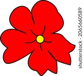 Hibiscus Rosa Flower Logo Or...