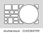 template collage of thirteen... | Shutterstock .eps vector #2145283709