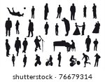 silhouettes of different people ... | Shutterstock . vector #76679314