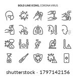 corona virus  bold line icons.... | Shutterstock .eps vector #1797142156