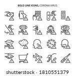 corona virus  bold line icons.... | Shutterstock .eps vector #1810551379