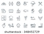 restaurant icon set suitable... | Shutterstock .eps vector #348452729