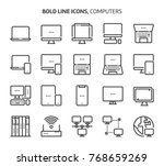Computers  Bold Line Icons. The ...