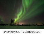 Aurora borealis in nortth Sueden at Muonio