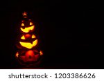 halloween  pumpkin and black... | Shutterstock . vector #1203386626