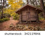 Log Cabin In A Forest In The...