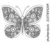 butterfly. coloring page for... | Shutterstock .eps vector #2157855209