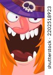 Funny Cartoon Witch Face Avatar....