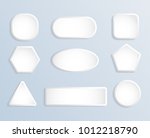 white blank square and round... | Shutterstock .eps vector #1012218790