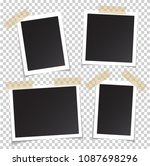 frames of photo with shadow pin ... | Shutterstock .eps vector #1087698296