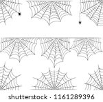 halloween cobweb frame border... | Shutterstock . vector #1161289396