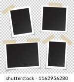 frames of photo with shadow pin ... | Shutterstock . vector #1162956280