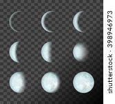 blue moon phases on a... | Shutterstock .eps vector #398946973
