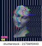 vector glitch art in rgb offset ... | Shutterstock .eps vector #2173693443