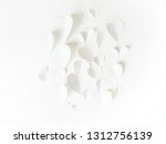 paper heart on white background ... | Shutterstock . vector #1312756139
