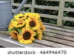 Sunflower Bouquet On Garden...