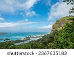 Seychelles - La misere viewpoint - view over eden island and cerf island