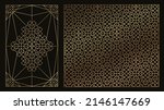 gold black gothic pattern gold... | Shutterstock .eps vector #2146147669