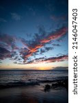 Small photo of Sunset from Charley Young Beach, Kihei, Maui, Hawaii