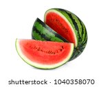 Watermelon With Slices Isolated ...