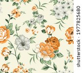 vintage flower seamless vector  ... | Shutterstock .eps vector #1977825680