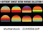Retro Vintage Sunset Background Clipart Vector illustration, sunset striped clipart 