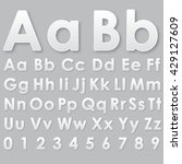 alphabet pseudo 3d letters on a ... | Shutterstock .eps vector #429127609