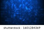 abstract blue technology... | Shutterstock .eps vector #1601284369