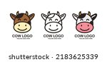 Cow Face Logo Design Vector