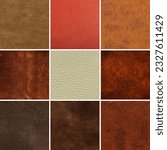 Small photo of Natural cowhide in various colors, luxury clothing and accessories suitable for photo collage, website header banner