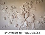 Flowers Carved Sandstone Walls.