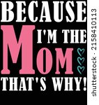 mother's day svg print t shirt... | Shutterstock .eps vector #2158410113