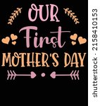 mother's day svg print t shirt... | Shutterstock .eps vector #2158410153