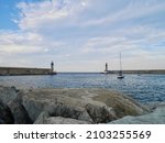 Lighthouses In Old Harbor Of...